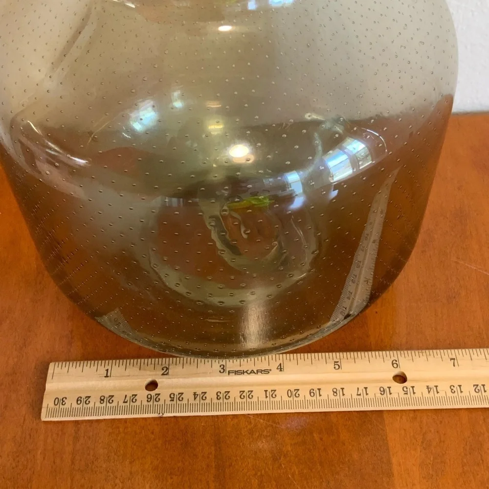 Vintage Hand Blown Art Glass Jug | Murano-Style Bullicante Vase